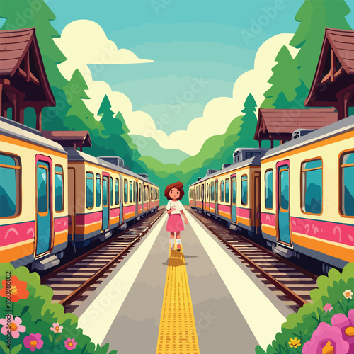 High quality vector illustration of families hug goodbye sadly for creative projects and digital artwork design purposes