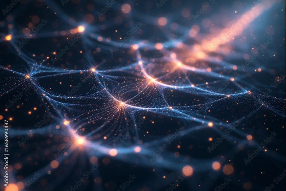 Obraz premium Dynamic Fractal Pattern in Electric Purple