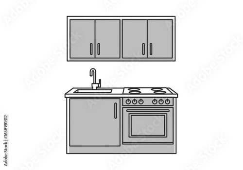 modern kitchen stove
