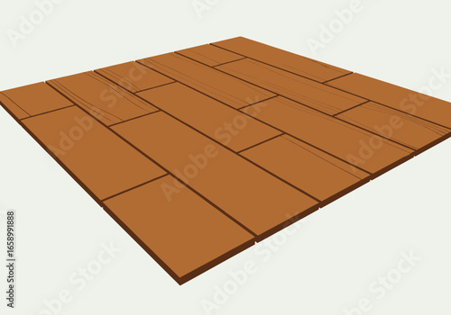 A simple illustration of a wooden floor with planks laid out in a pattern.