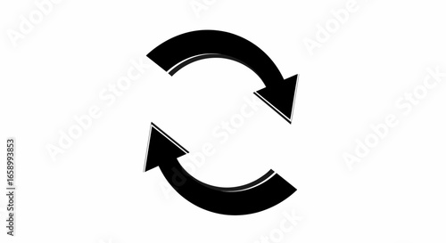 Circular Arrow Vector Illustration Rotation, Cycle, and Process Concepts