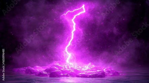 Wallpaper Mural Electric Purple Lightning Strike with Abstract, Energy, Fantasy Storm, Artistic, and Background. Torontodigital.ca