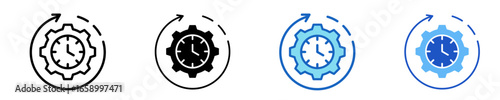 Life Cycle  Icon Set Multiple Style Collection
