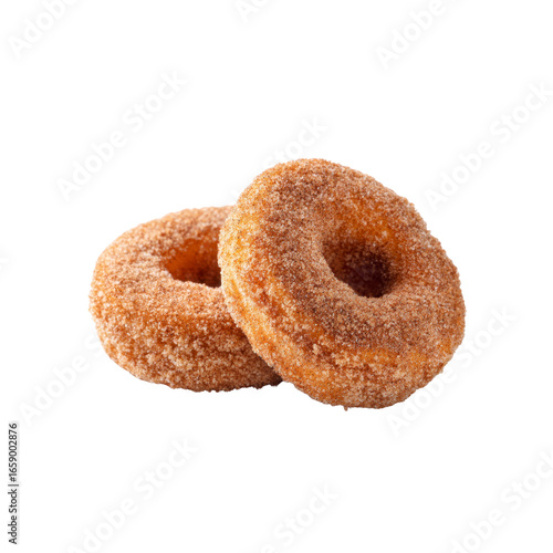 Delicious Cinnamon Sugar Donuts - Two Sweet Treats Close Up