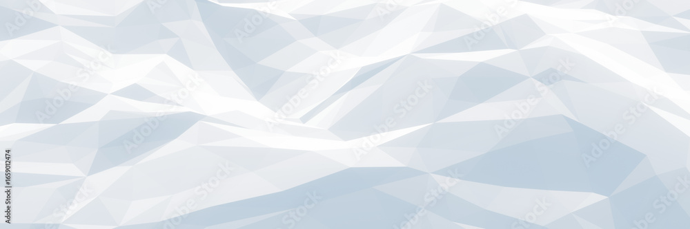 Obraz premium Low poly white and blue ice surface background