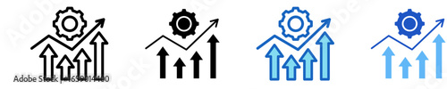 Optimization Arrows  Icon Set Multiple Style Collection
