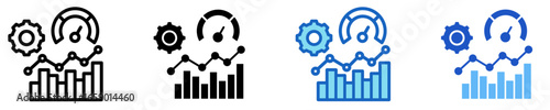 Performance Metrics  Icon Set Multiple Style Collection
