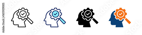 Self Assessment All In One Icon Multi Styles Vector Set