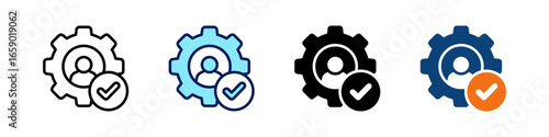 Competency Framework All In One Icon Multi Styles Vector Set