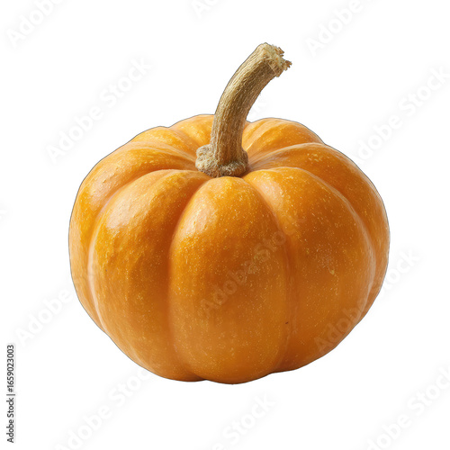 Single, small orange pumpkin