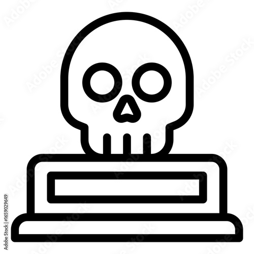 skeleton outline icon representing ancient remains displayed in museum