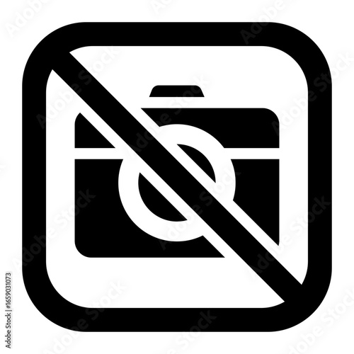 no picture glyph icon prohibiting photography in museum gallery