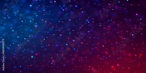 Abstract blue background with twinkling stars and a cosmic galaxy pattern