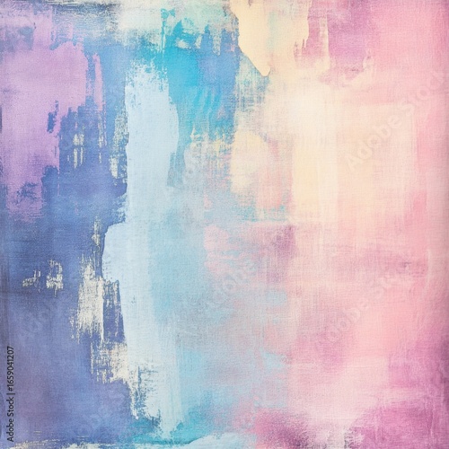 Soft Abstract Pastel Background with Colorful Brush Strokes and Texture