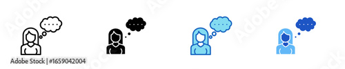 Thought Bubble  Icon Set Multiple Style Collection

