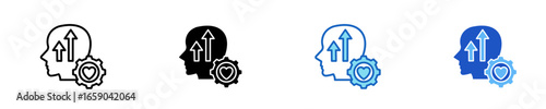 Emotional Growth  Icon Set Multiple Style Collection

