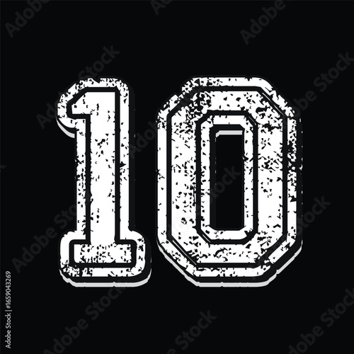 Jersey number 10 - Sport sign