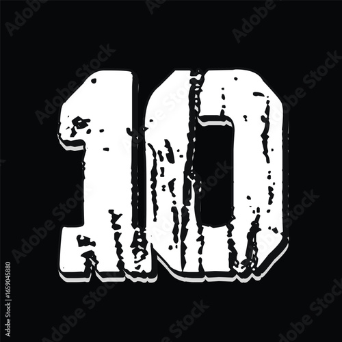 Jersey number 10 - Sport sign