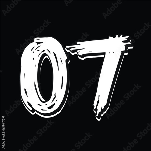 Jersey number 7 - Sport sign