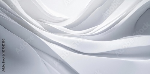 Soft White Waves Create a Minimalist Art, Adds a Calmness Feeling.