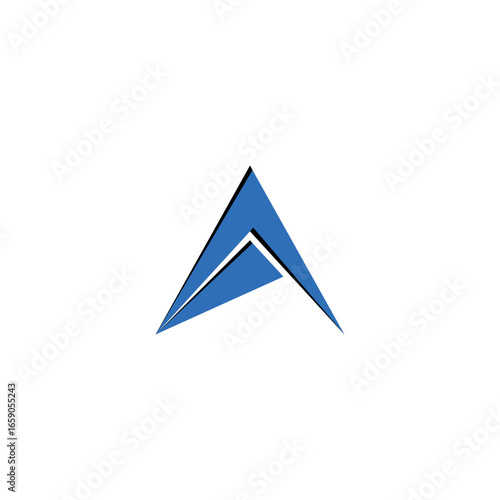 Letter A with pyramid combination for initial template, business logo