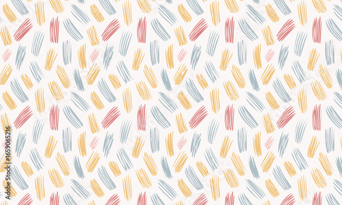 Playful Abstract Pastel Scribbles Seamless Pattern for Kids