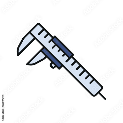 Caliper icon in color with line style for modern tool apps and hardware content.