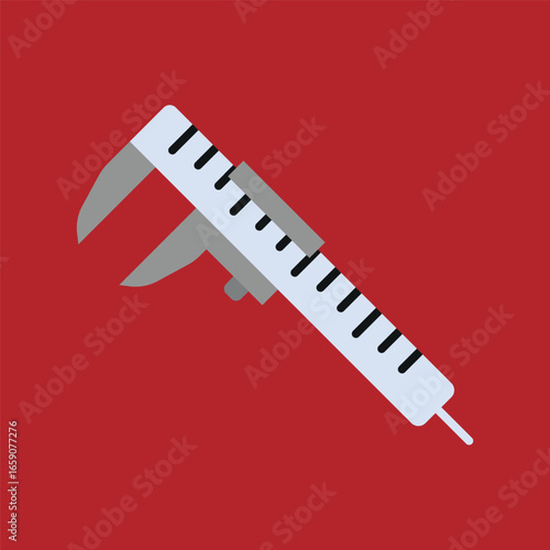Caliper icon in bright color for workshop, construction, and engineering projects.