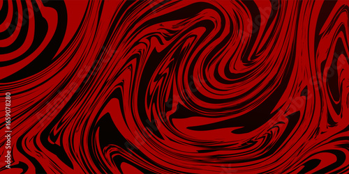 Vector abstract marble texture fluid flowing effect red color. black and red marble pattern design concept.