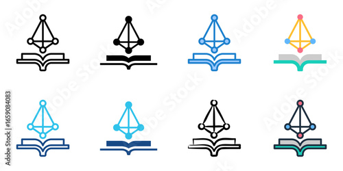 Materials Science icon set multiple style collection 
