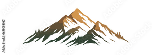 Mountain range illustration nature landscape