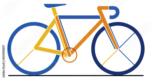 Colorful bicycle illustration design