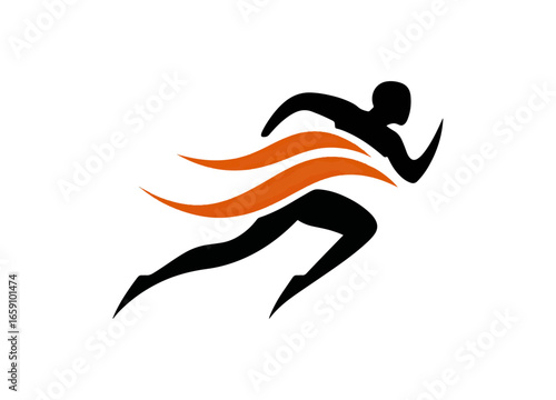 Orange wavy lines background