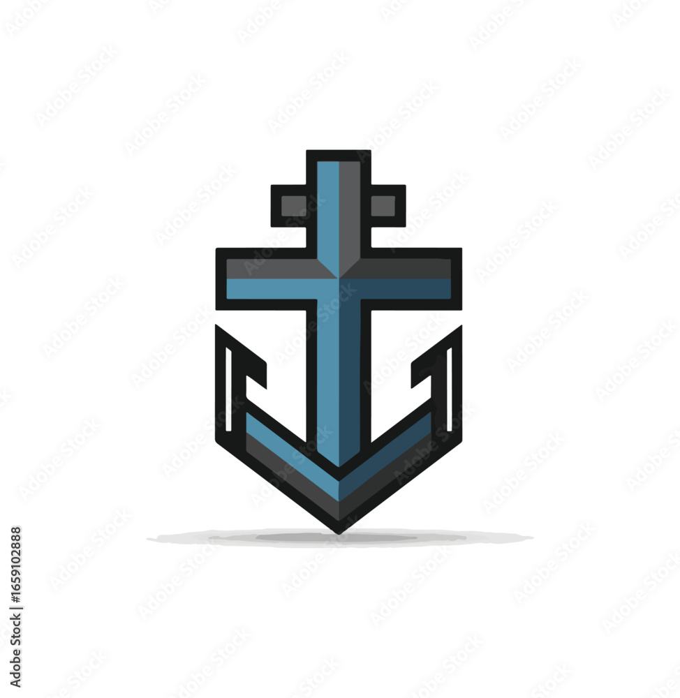 Fototapeta premium Stylized anchor graphic design