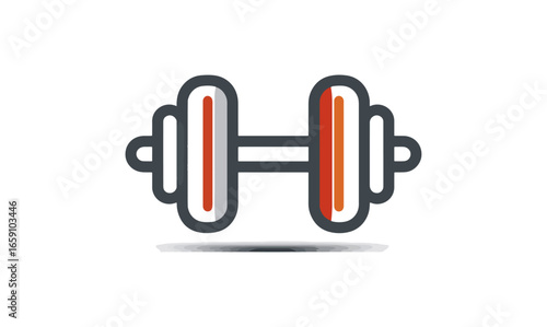 Simple dumbbell illustration for fitness