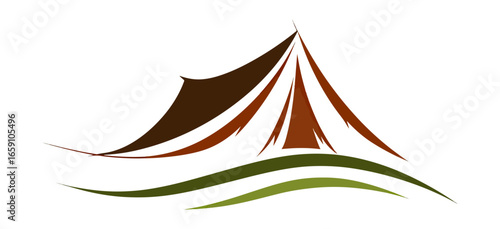 Abstract tent graphic design illustration