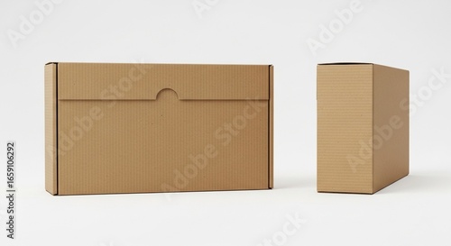 Cardboard Box Mockup Versatile Packaging Design Template for Branding and Product Presentation