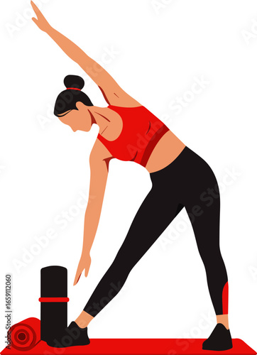 Sportswoman Warming Up Before Training