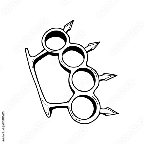 knuckle duster with spikes