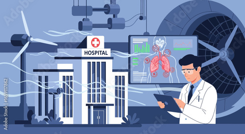Hospital with innovative environmental control for respiratory health research