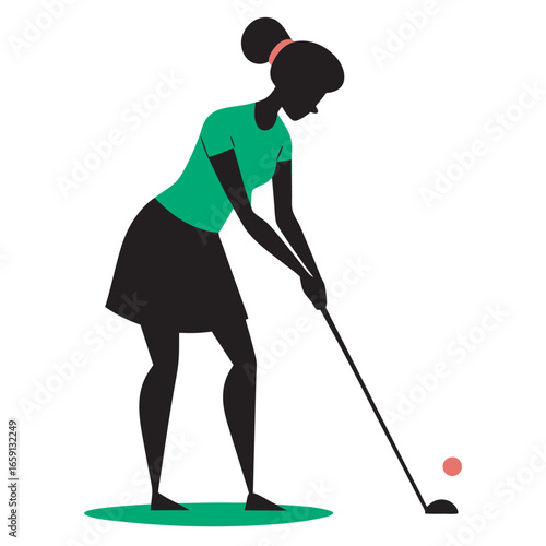 golf player silhouette