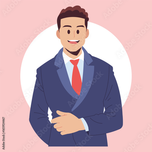 Flat Vector Business Man Illustration