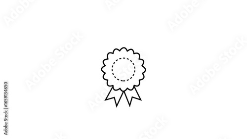Guarantee icon badge label animation on transparent background. guarantee medal icon with checkmark
