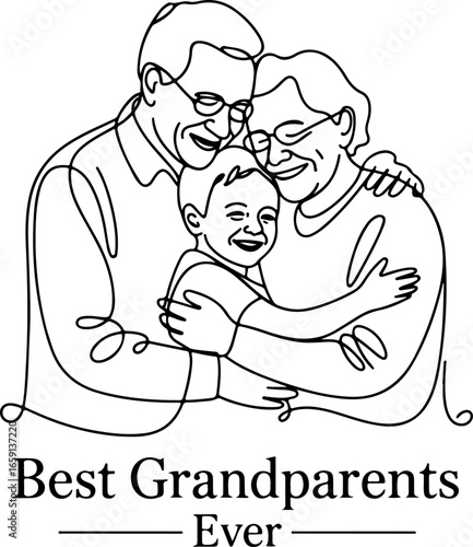 a joyful moment shared between grandparents and their grandchild 