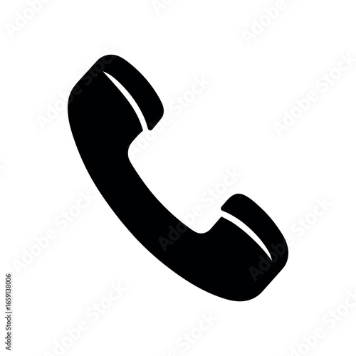 Black color phone icon