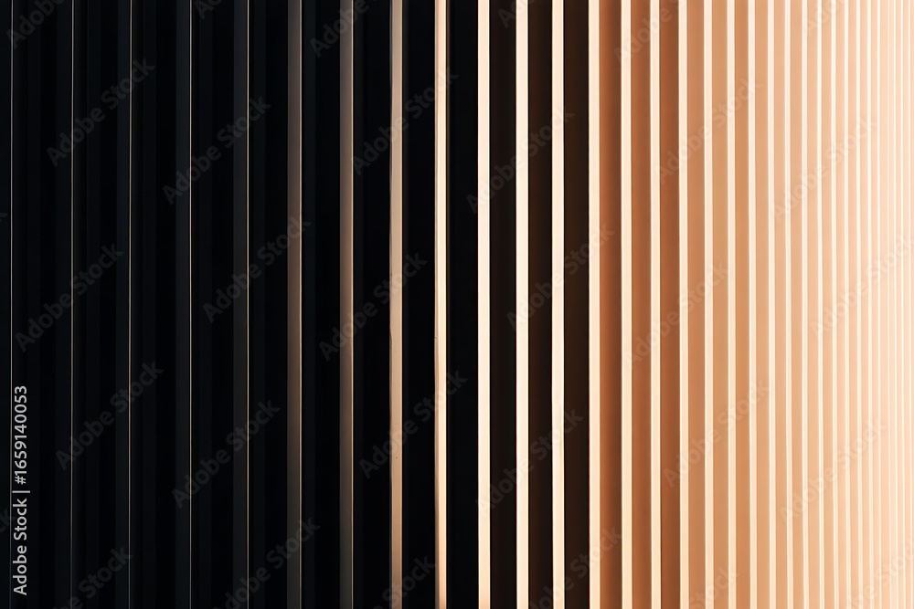 Fototapeta premium Elegant Abstract Background with Gradient Stripes Transitioning from Dark to Light Beige for Modern Design Projects and Creative Applications