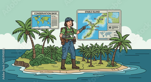 Island expedition: A conservationist's work at a remote research location