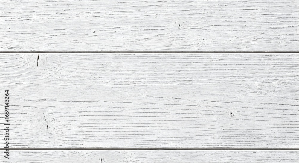 Obraz premium Clean White Shiplap Wall Panels - Rustic Wood Texture Background for Interior Design Projects