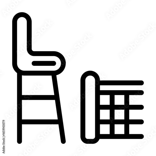 referee icon with line style