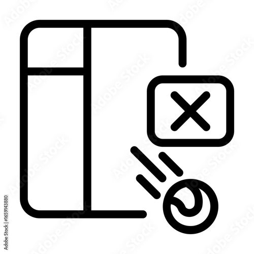 out icon with line style